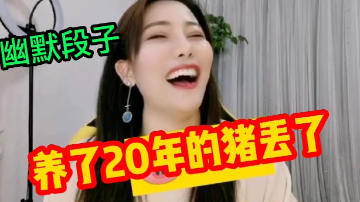幽默段子:养了20年的猪丢了 可老妈还是很开心