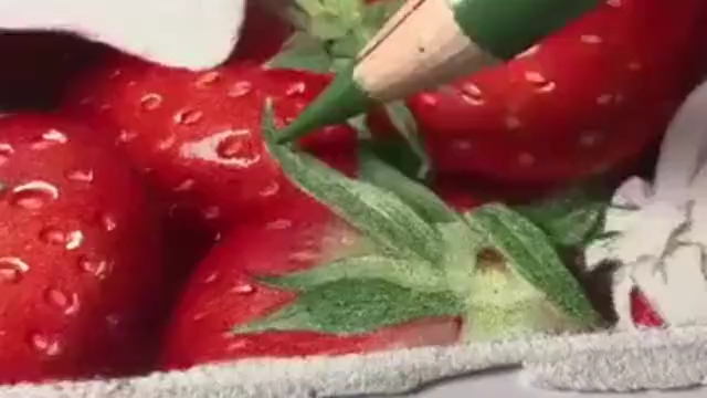 娇艳欲滴的新鲜草莓,想吃吗?高手教你画