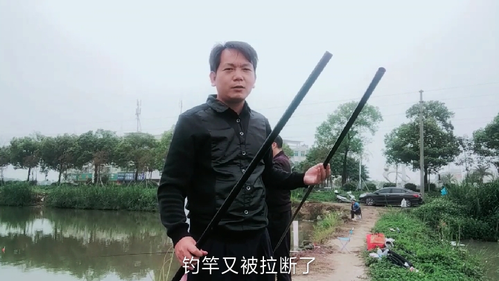 钓鱼手杆垂钓串钩用玉米钓草鱼效果太好了钓竿又被拉断了
