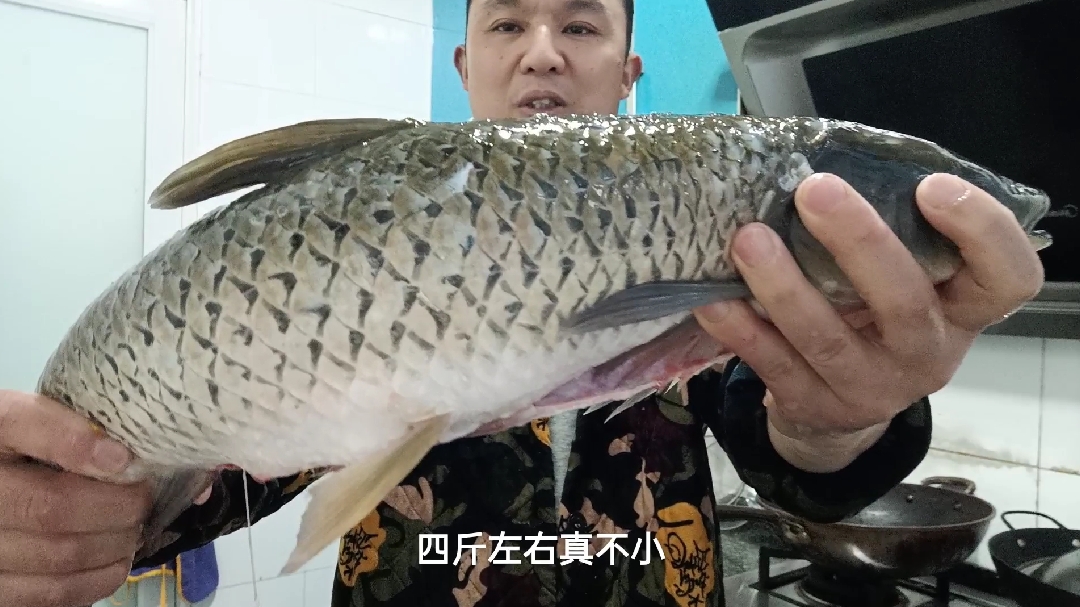 4斤左右的草鱼,厨师在家里做了二大盆酸菜鱼,超级美味