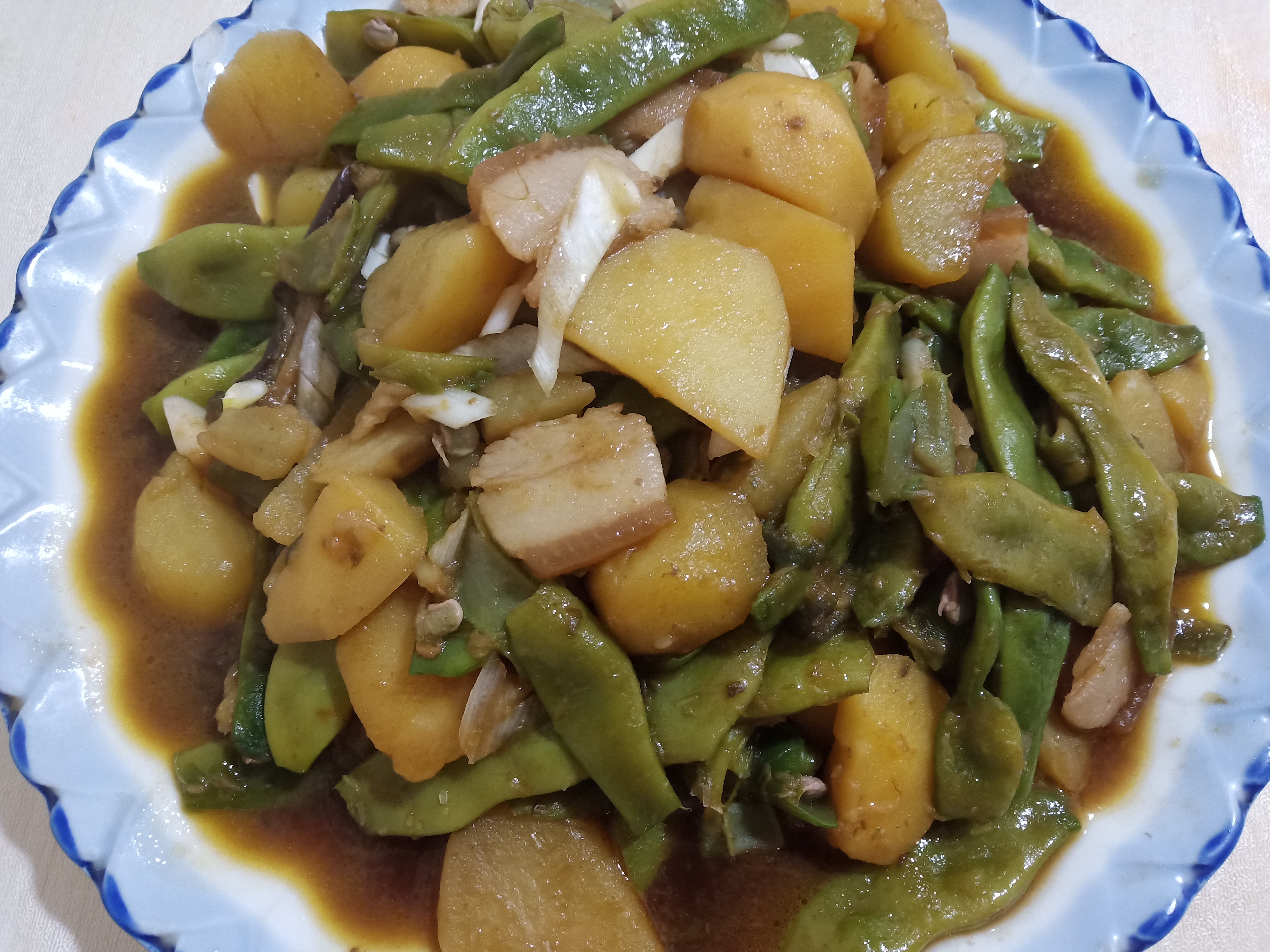 茄子豆角土豆一锅炖,新味地三鲜!