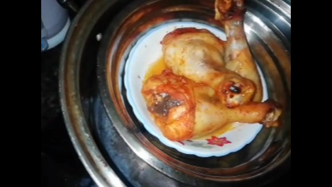 胖子不用烤箱也能做出美味的奥尔良烤鸡腿