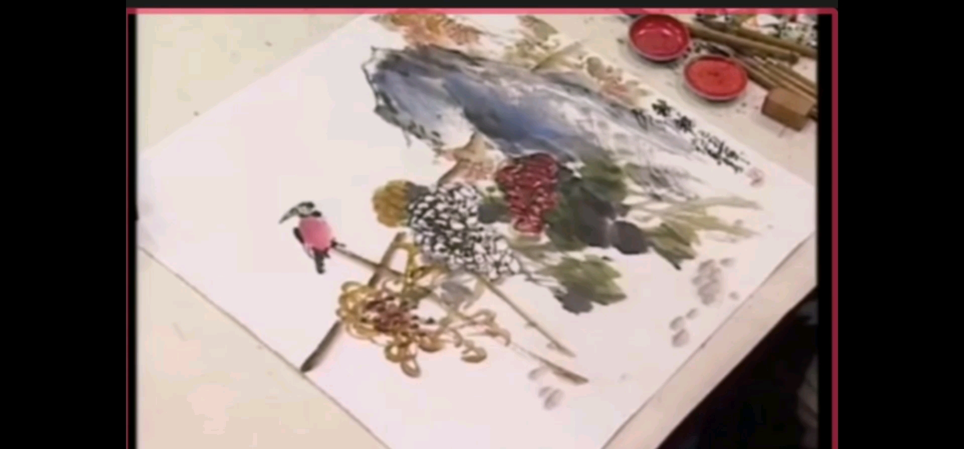 菊花画法:刘存惠菊花教学视频