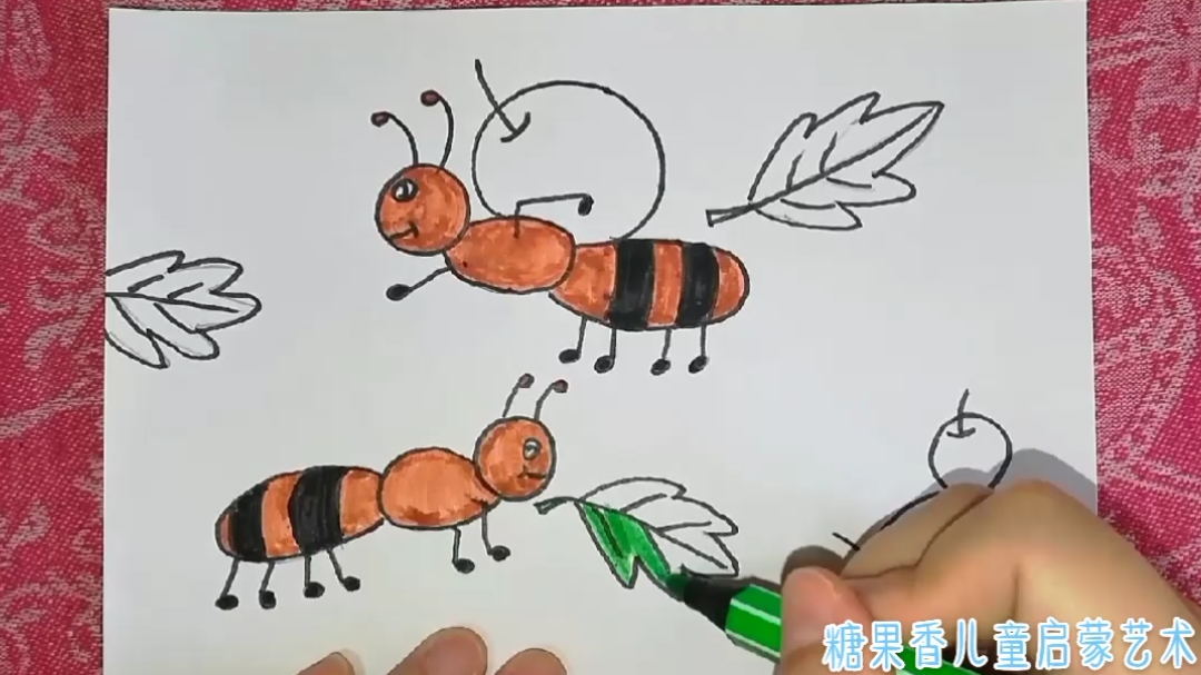 创意儿童画昆虫篇蚂蚁简笔画漫画卡通动漫宝宝学画画绘画