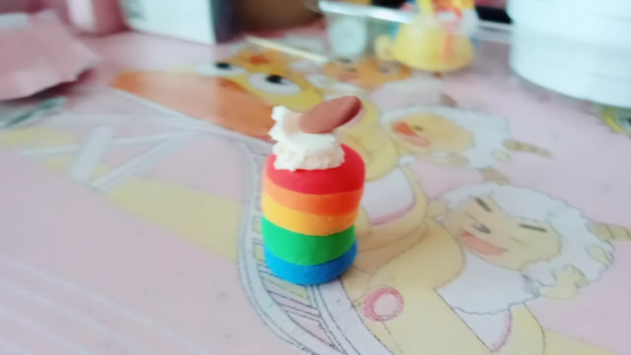 自己做的彩虹蛋糕