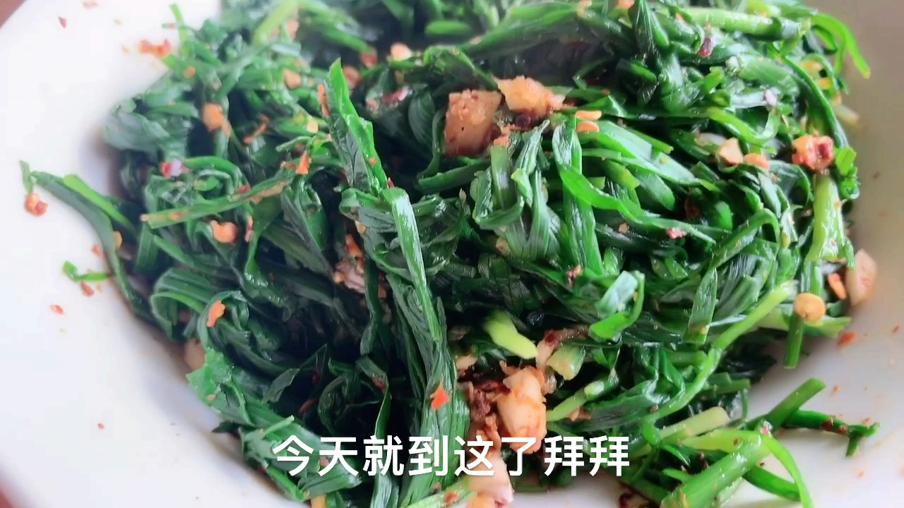 冒着雨去割韭菜,回来做最家常的拌韭菜吃