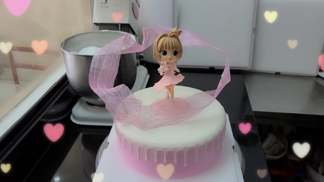 时下流行的公主生日派对粉裙小仙女蛋糕,制作简单,成品效果惊艳