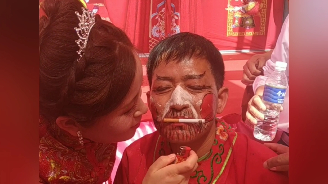 临县开化村婚礼上,混炒面神,婆婆吃醋