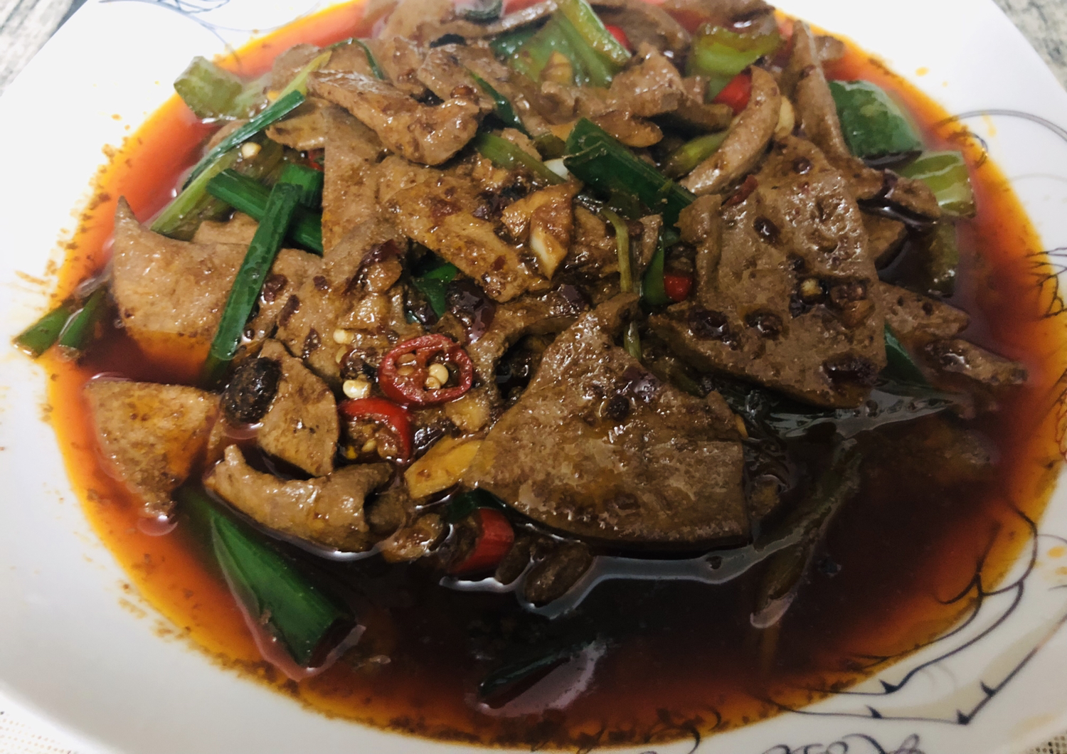 “老干妈爆炒猪肝”非常开胃下饭
