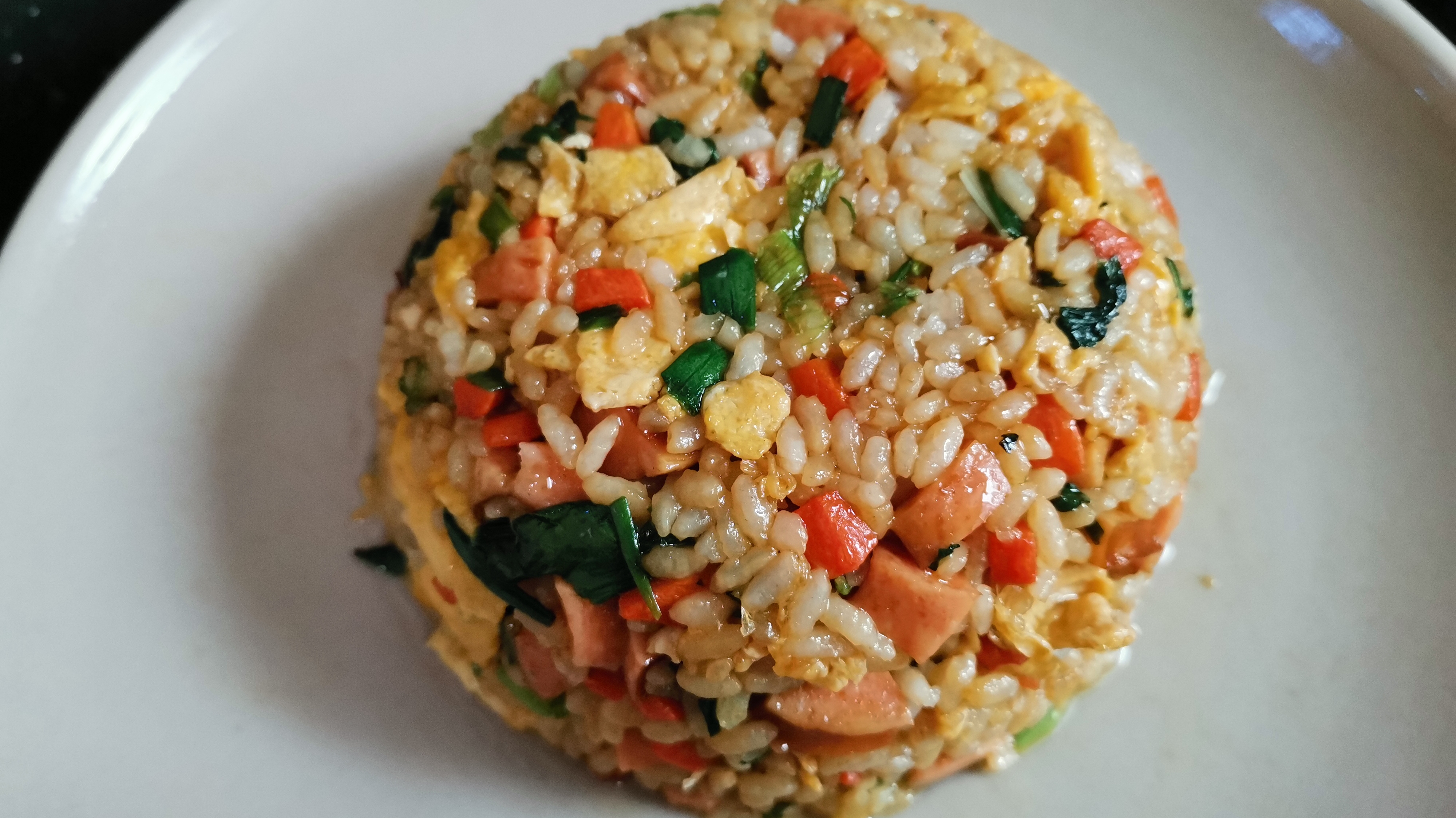 简单又好吃-家里剩余的饭该怎么办?鸡蛋火腿炒饭