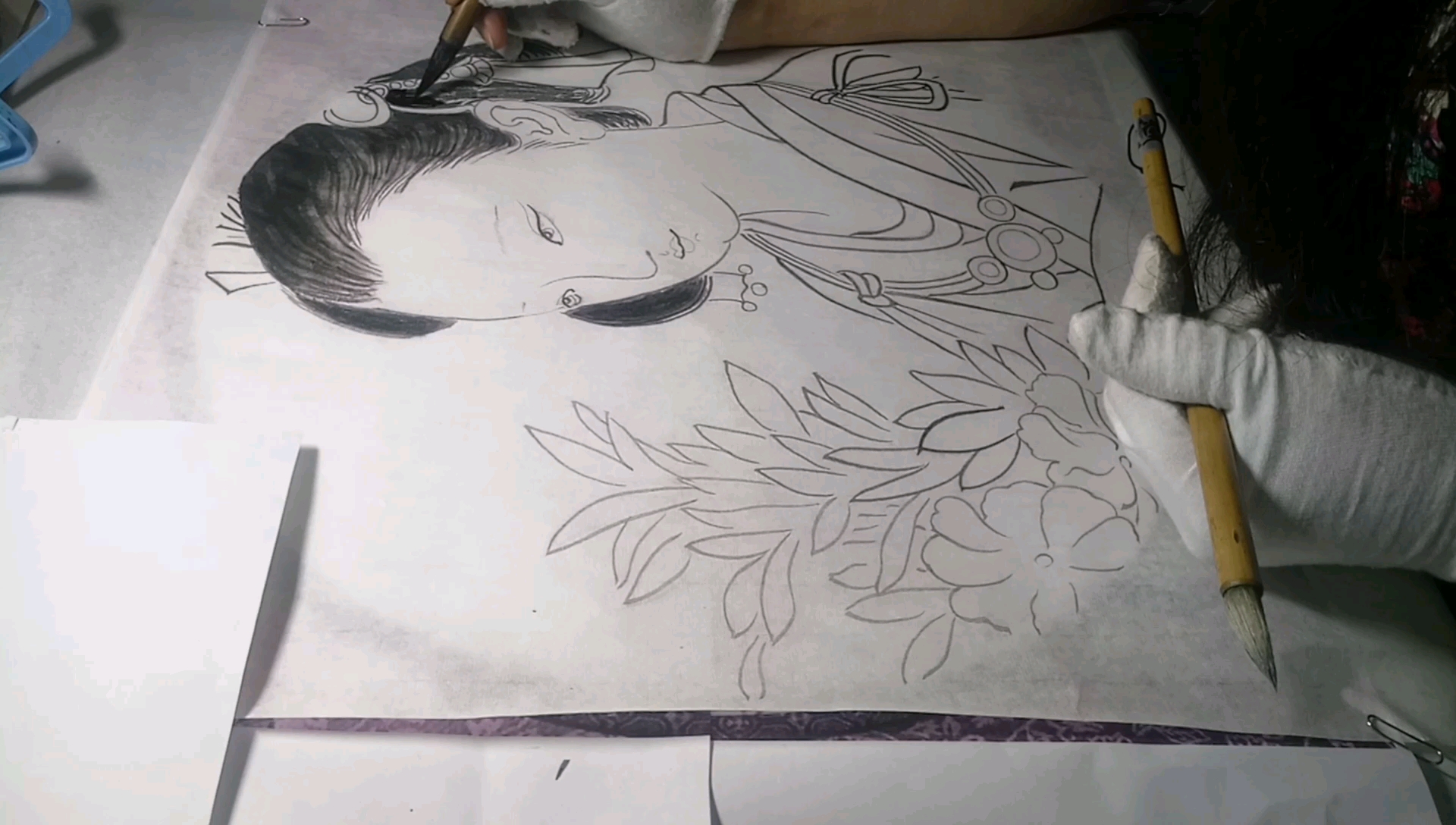 工笔画人物好美呀!