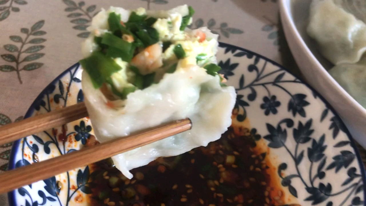 爱吃饺子的我们,韭菜鸡蛋虾皮真是最喜欢的了