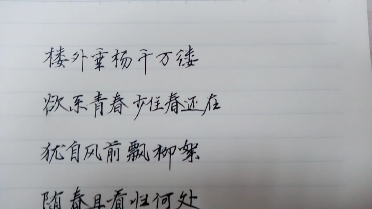 蝶恋花送春书法作品