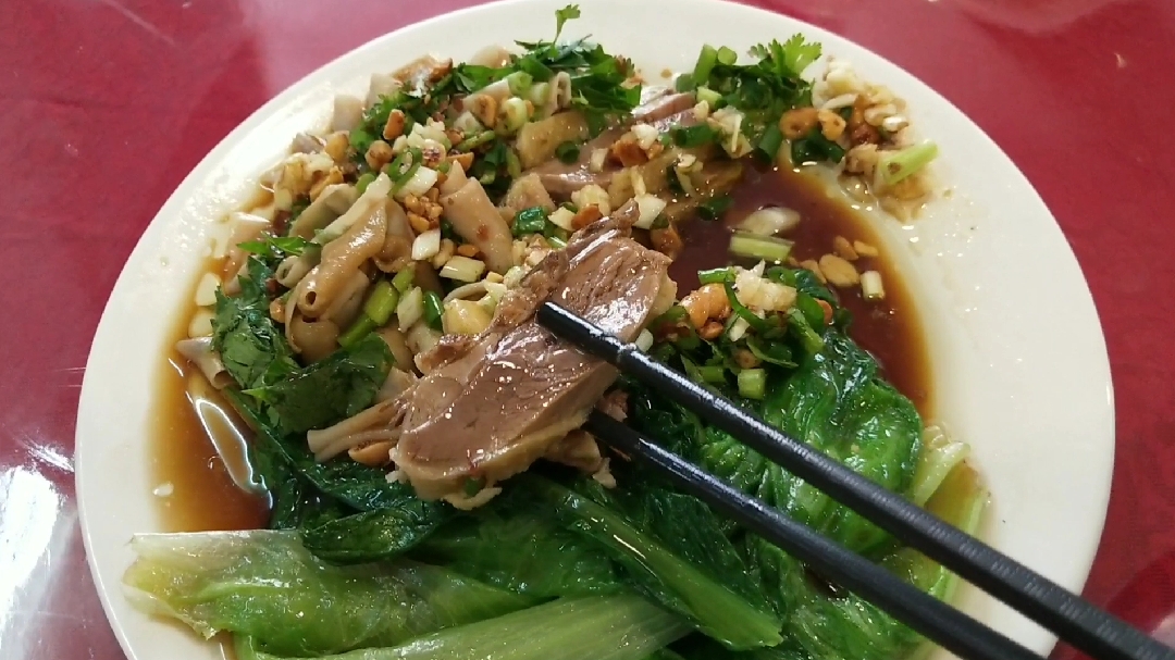 双拼鸭肉鸭肠的博白白切,非常下饭