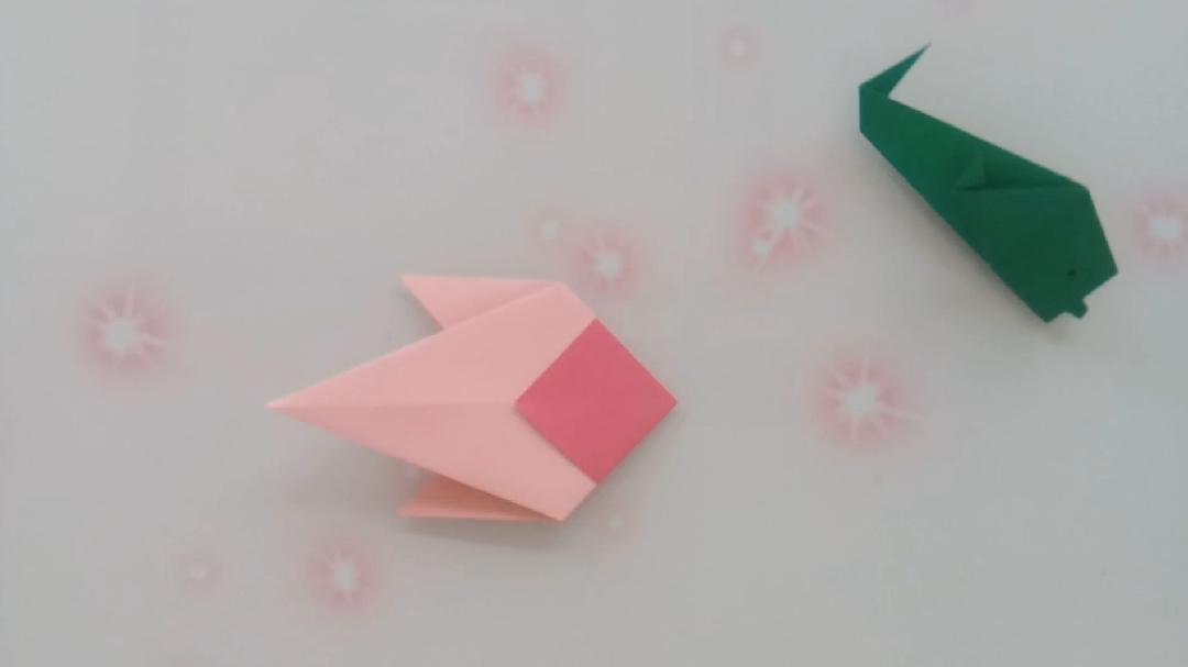 折纸教程:儿童折纸大全,美丽的比目鱼的折法