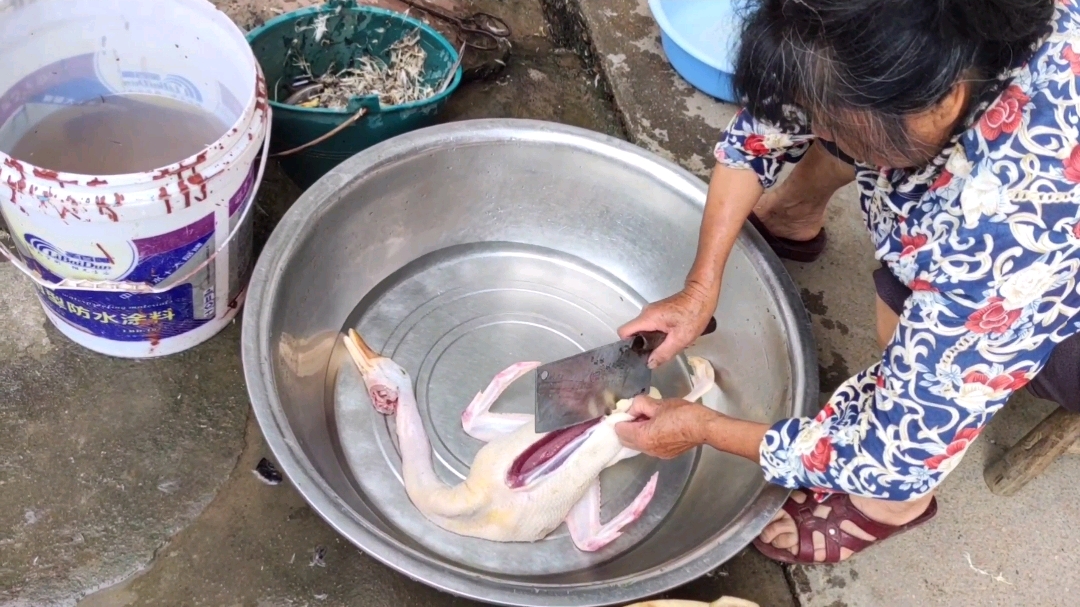 鸭子怎样拔毛才快?小伙子教你这一招,拔鸭毛像脱衣服一样快