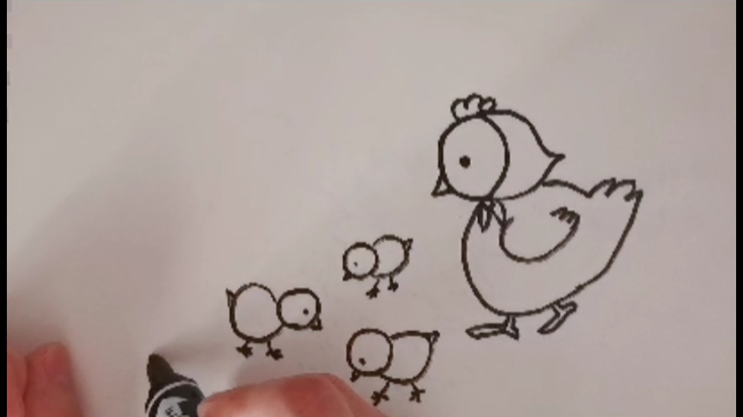 儿童简笔画～觅食