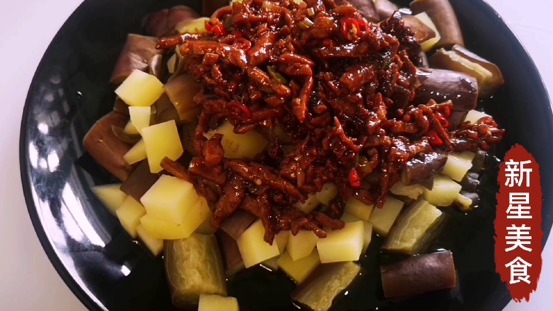 土豆和茄子凉拌,营养不流失,清爽开胃夏季非常受欢迎