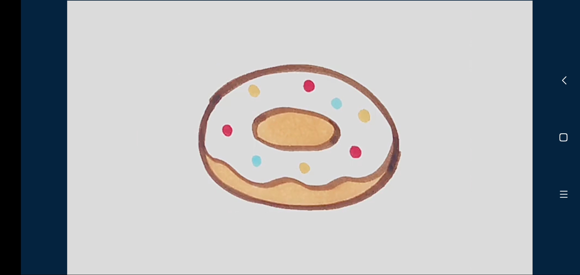 甜甜圈简笔画,看上去好好吃,你饿了吗