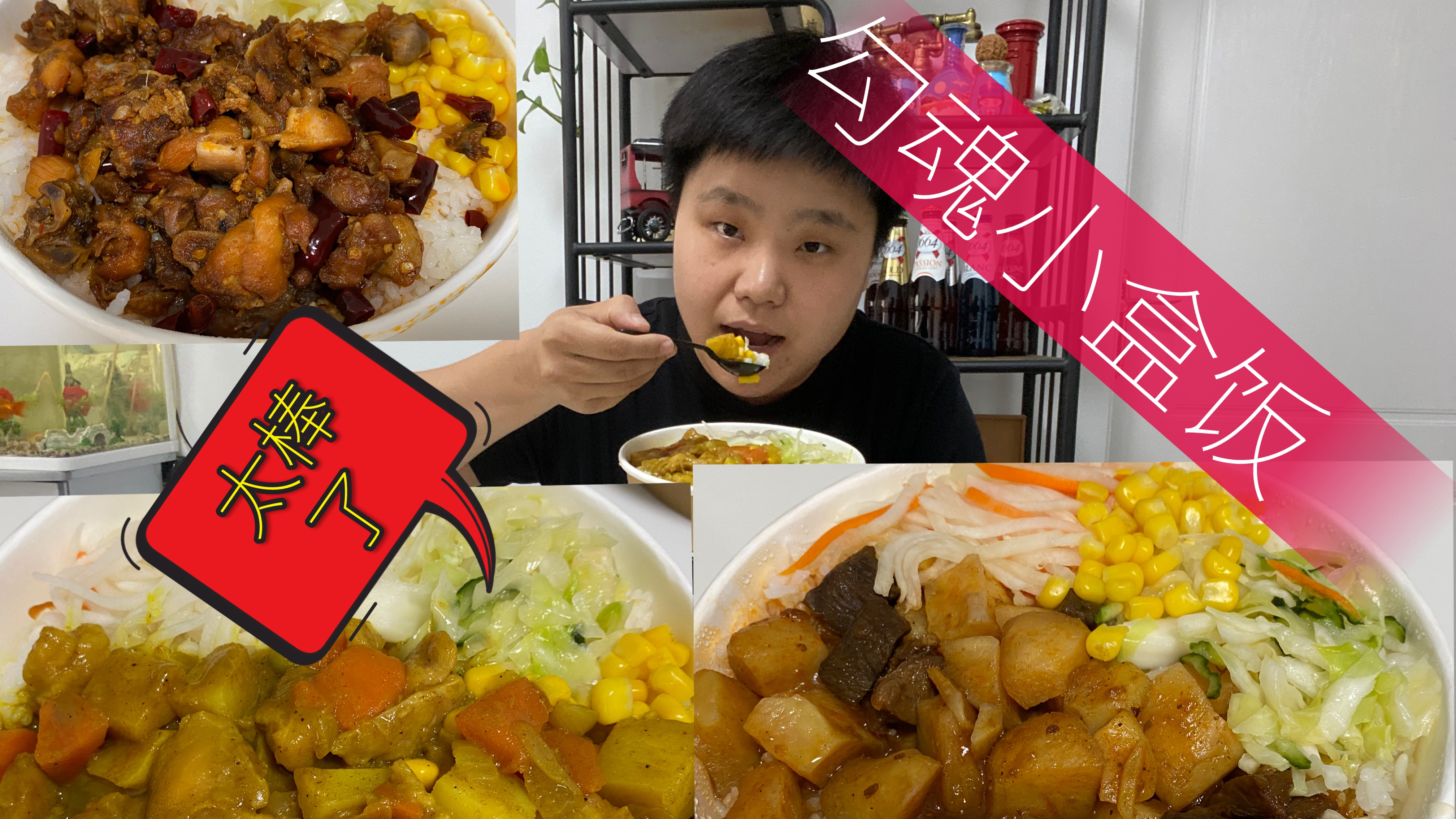 欢子今天吃勾魂小盒饭,味道美极了!