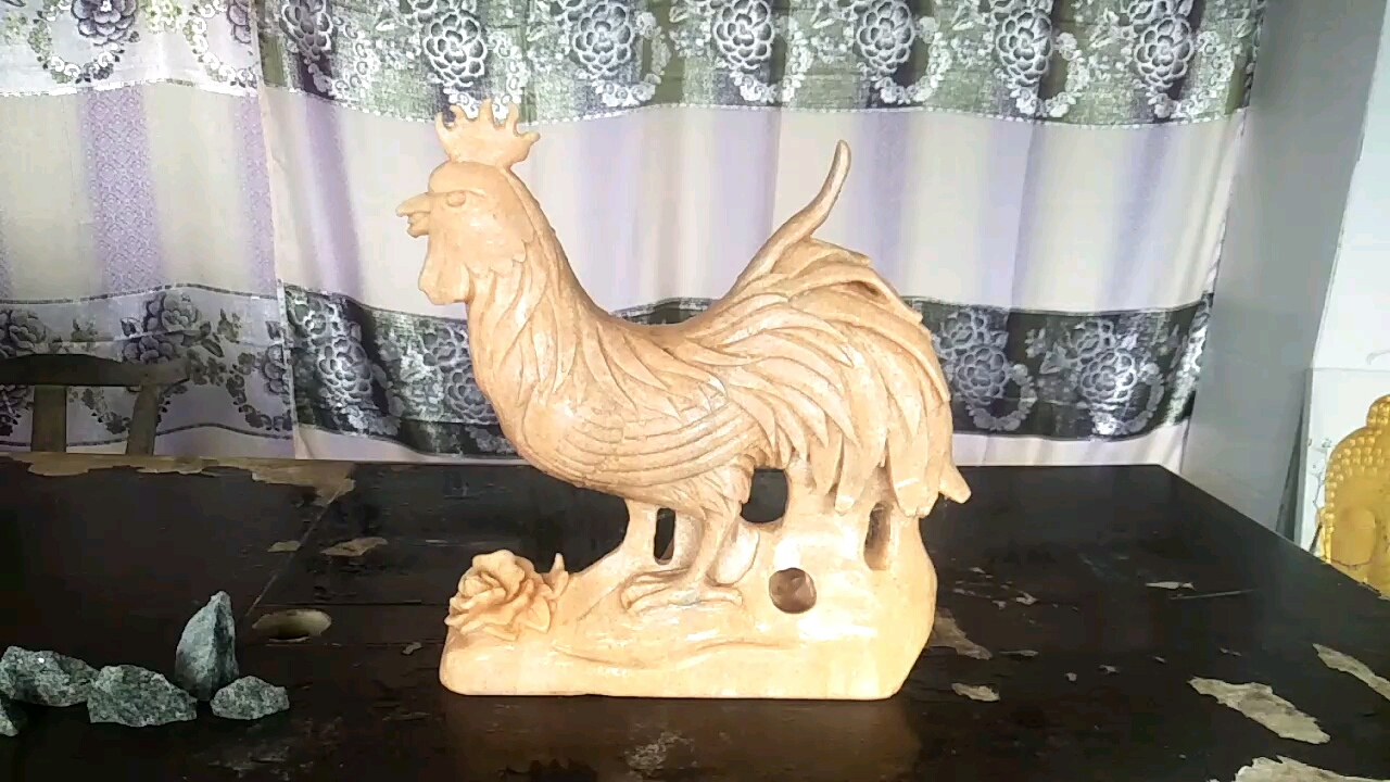 石雕公鸡工艺品好看吗