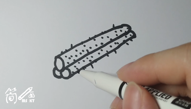 简笔画:好吃的(山药)