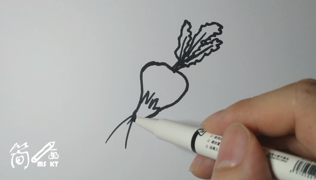 简笔画:开心地(拔萝卜)