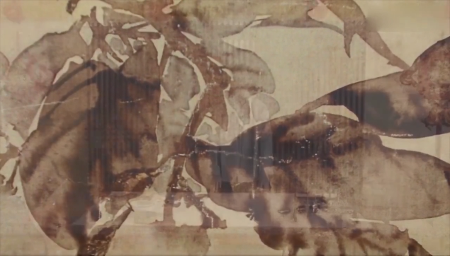 叶子和枝干的画法简单易学! 长寿鸟国画画法视-水墨国画花鸟