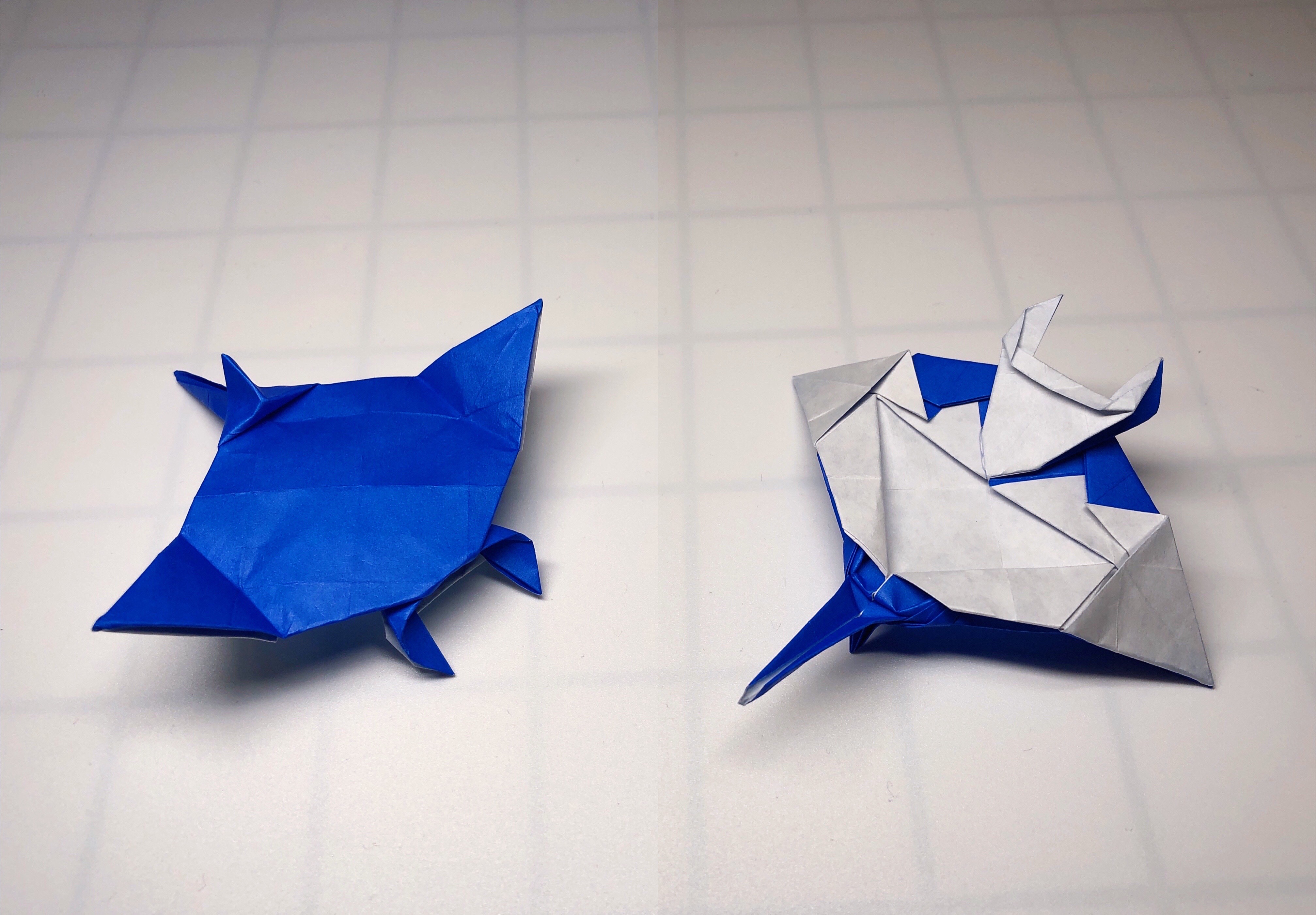 手工折纸,魔鬼鱼的折叠方法,一起活动活动手指吧