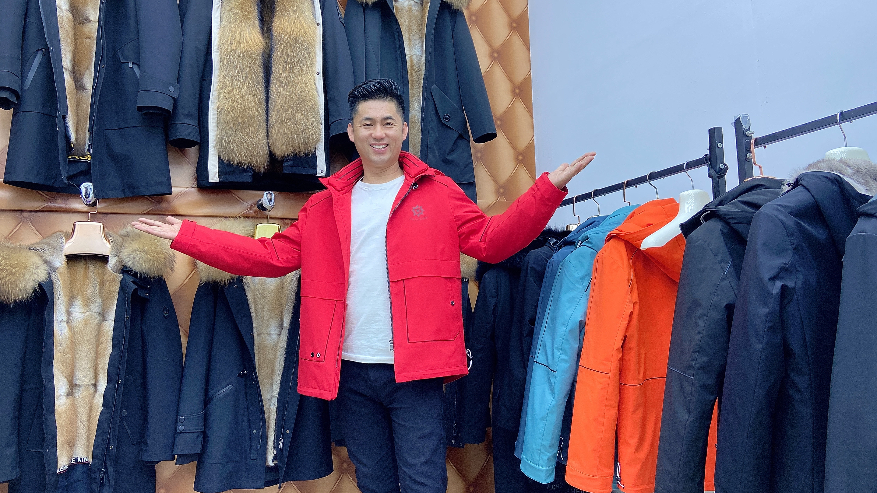 2021新款男士皮草派克服帅气又实惠在原产地