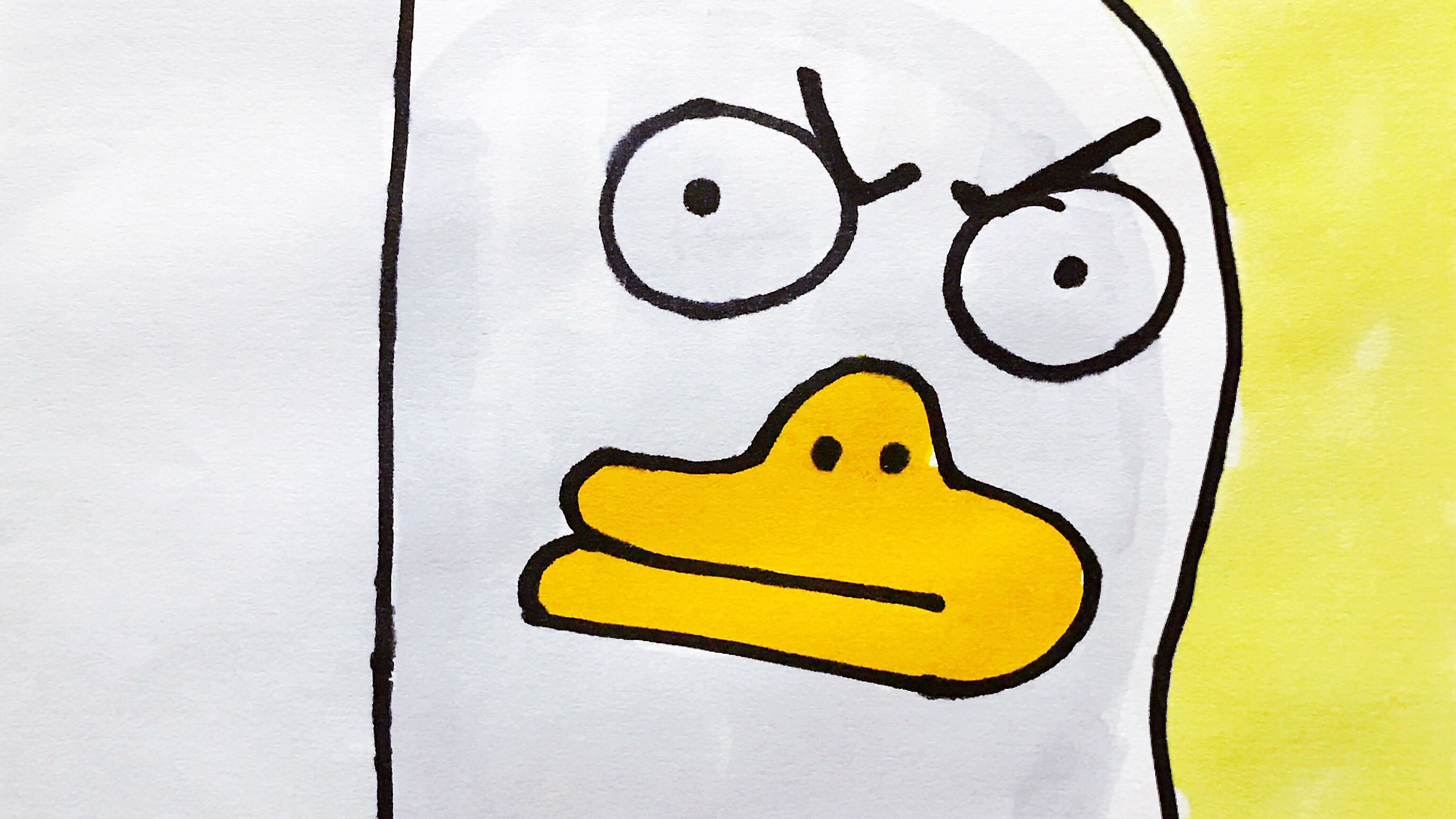 看什么看?表情鸭简笔画系列