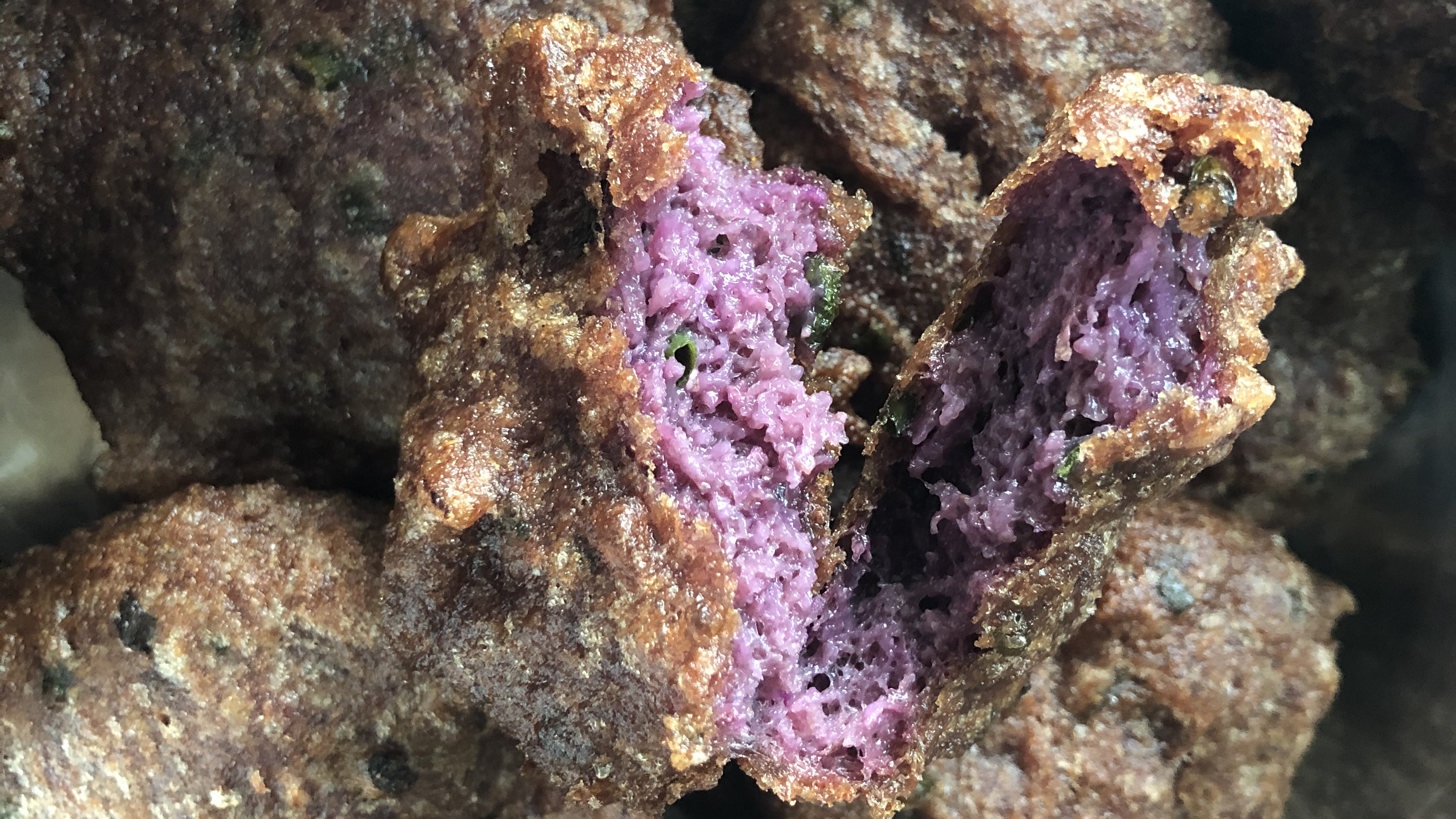 自己炸的紫薯包,满满都是幸福的味道
