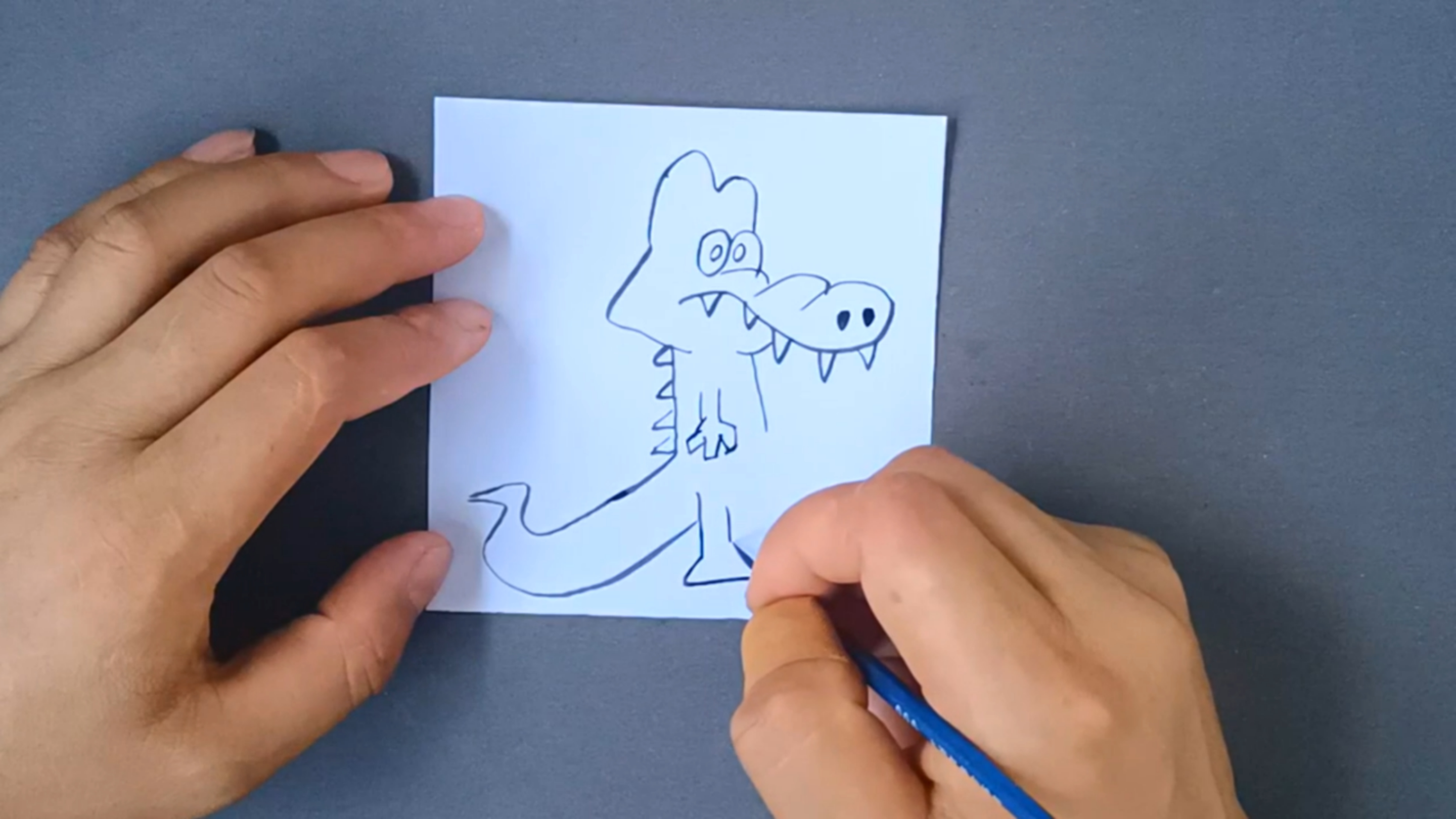 儿童简笔画鳄鱼,画鳄鱼