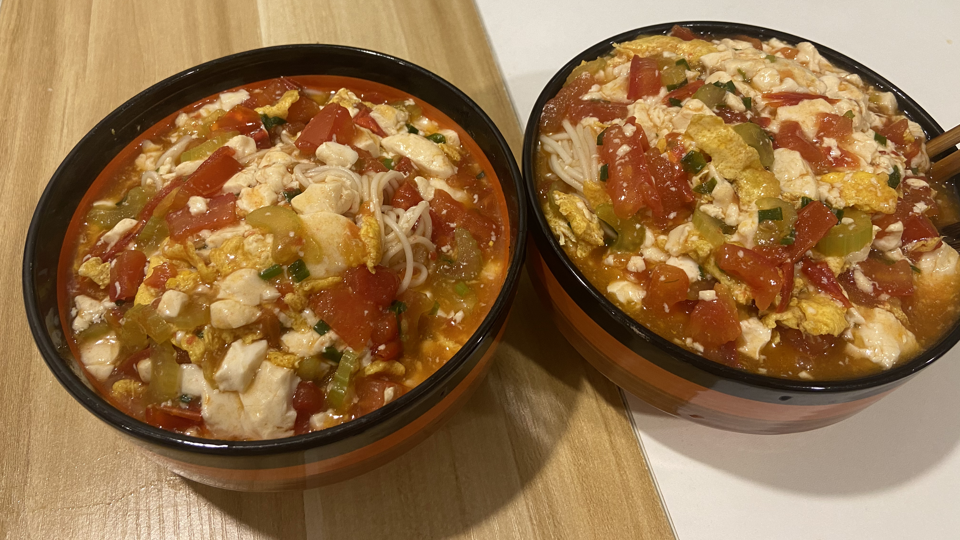 西红柿鸡蛋豆腐打卤面