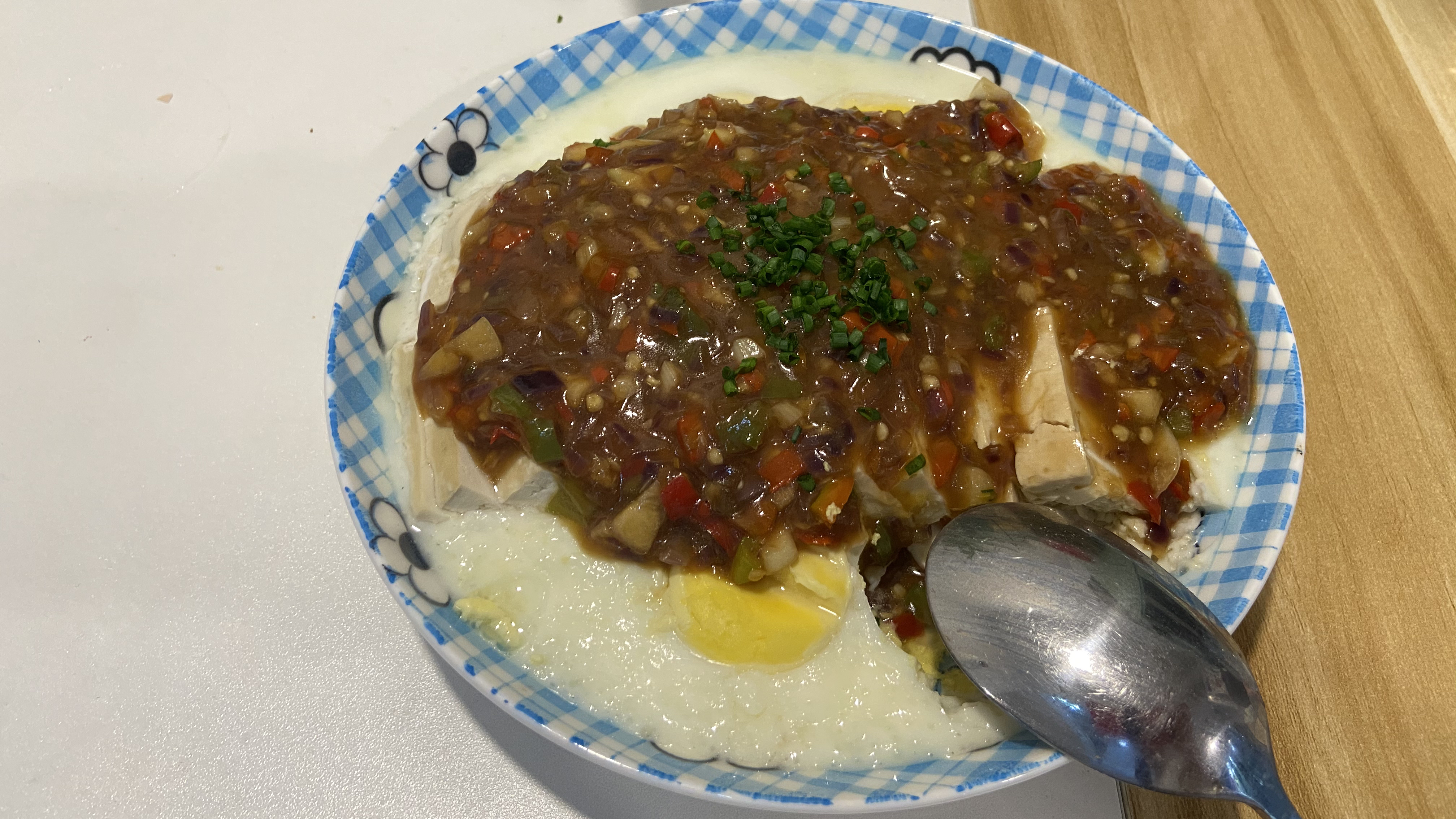 又香又辣又下饭~豆腐鸡蛋羹