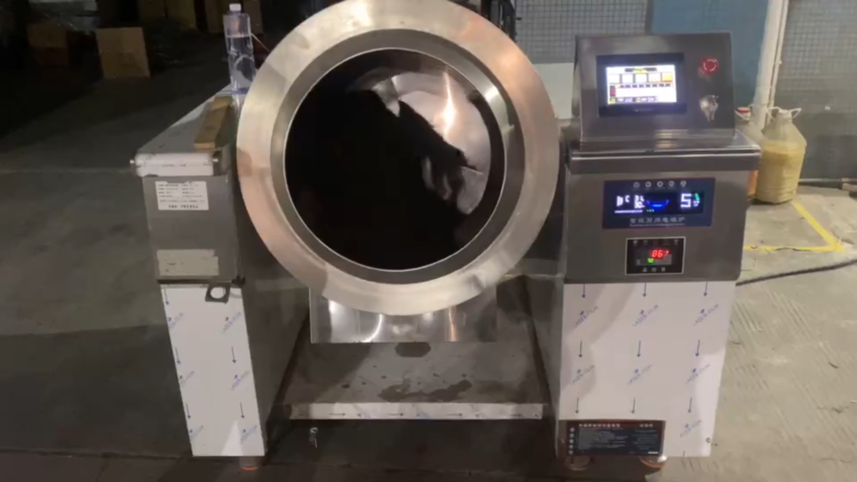 全自动滚筒炒茶机视频