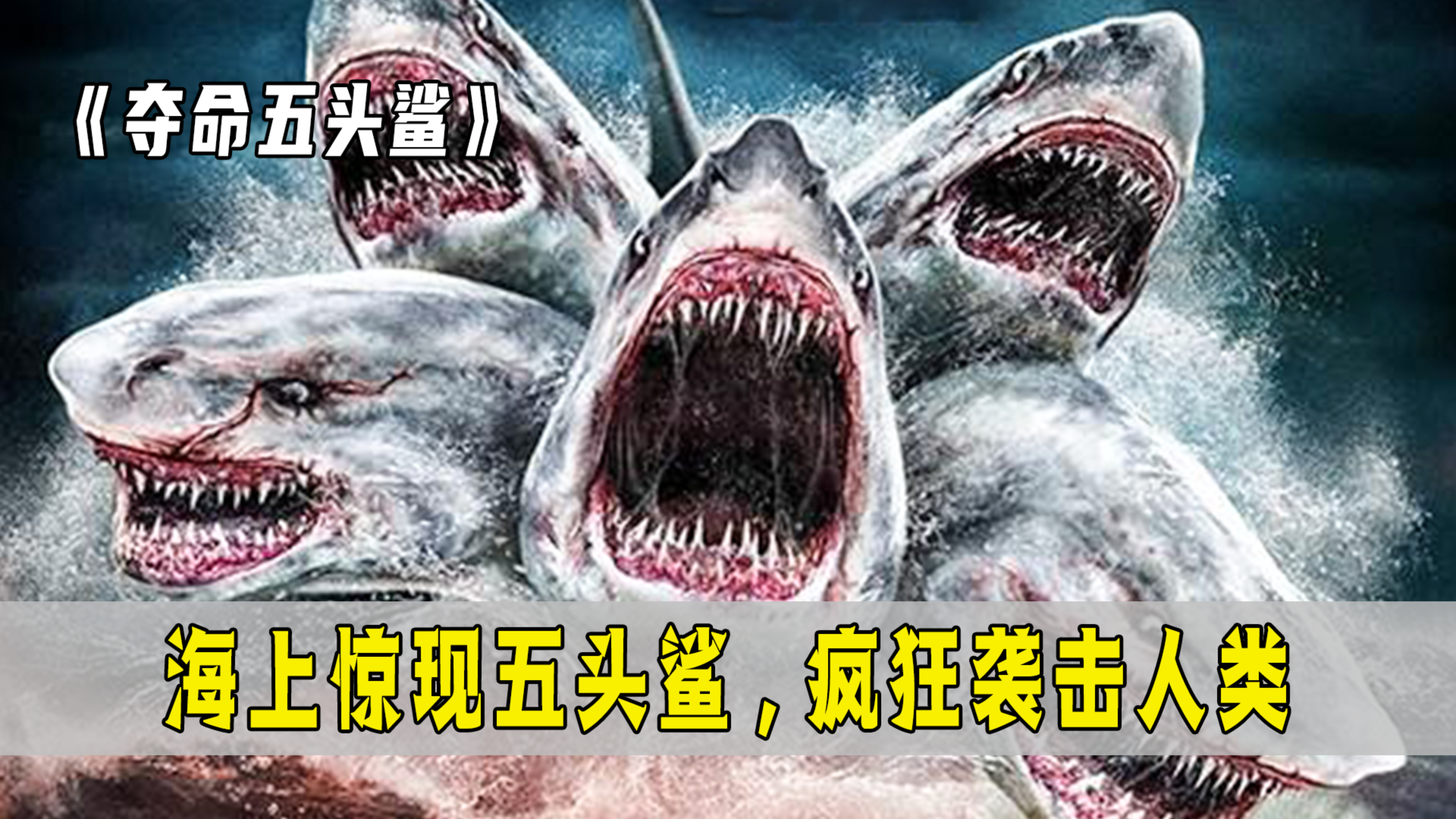 深海惊现五个头的鲨鱼,吃的食物越多,脑袋长得越多