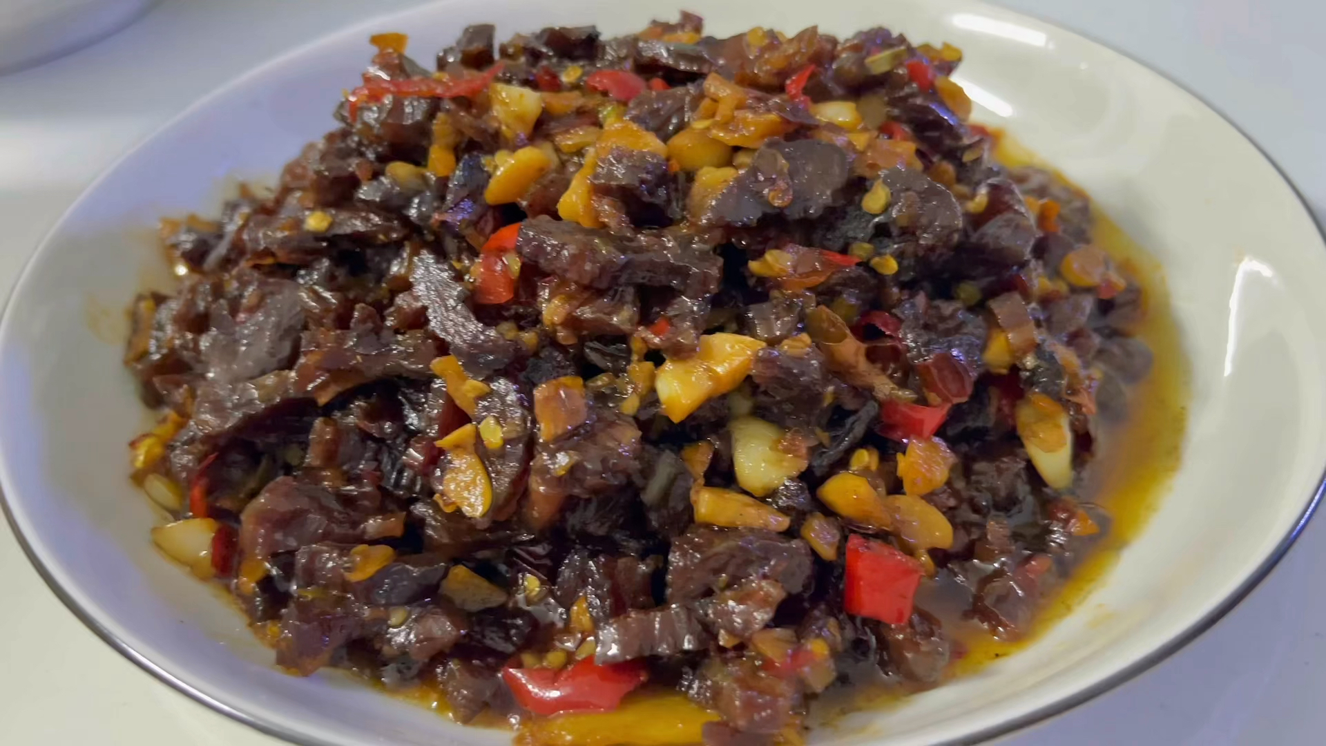 香辣牛肉干,下饭拌面都好吃