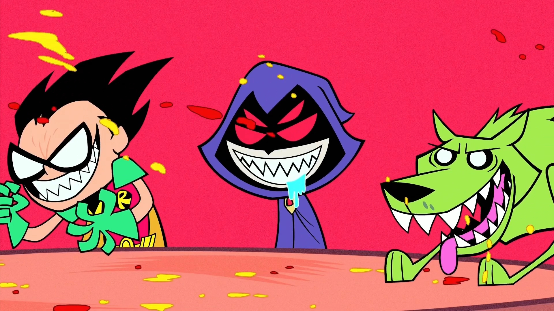 超人军团吃披萨,居然也这么可怕,小美受不了了