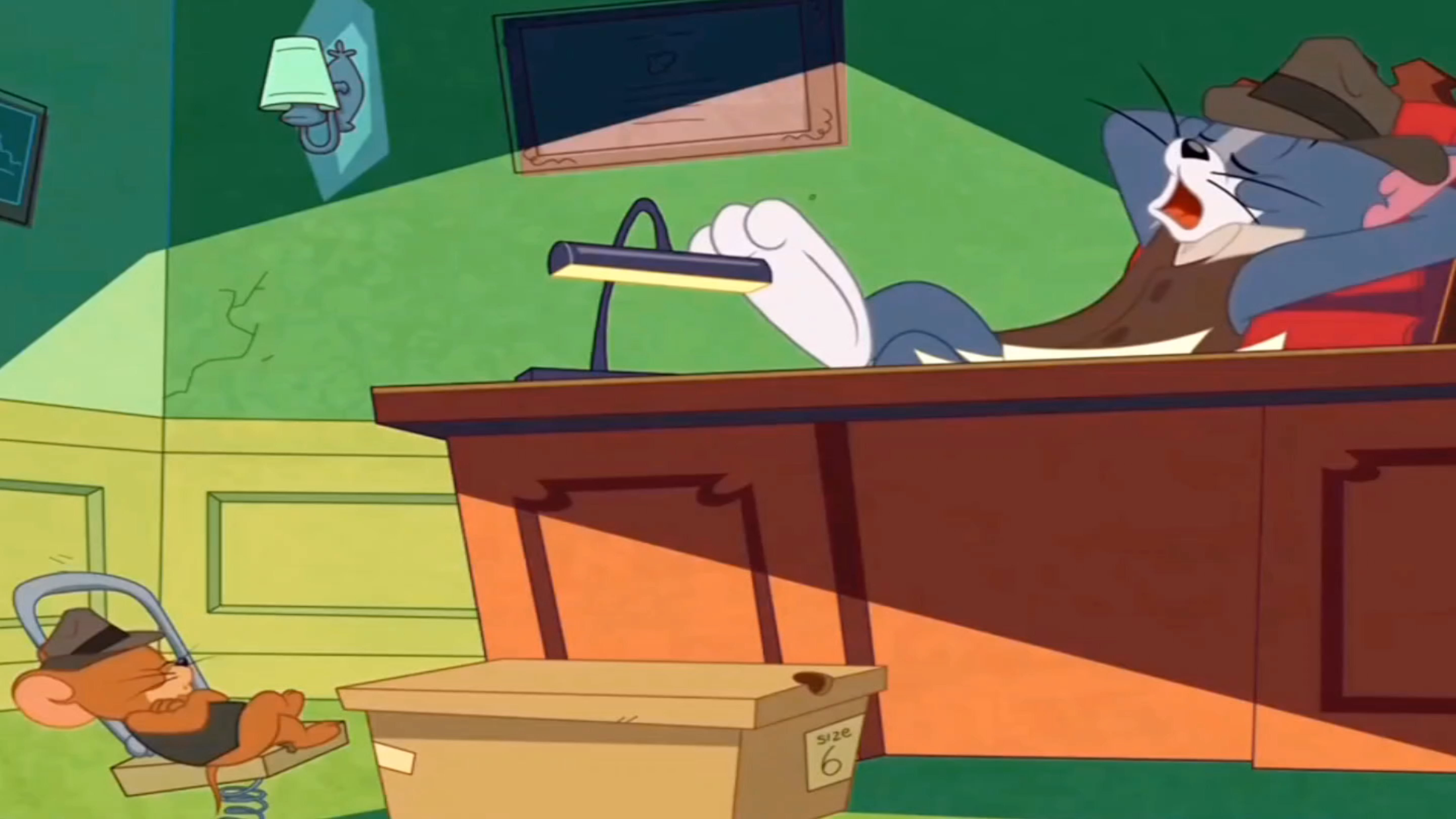 汤姆和杰瑞化身侦探,帮小黄狗寻找枕头