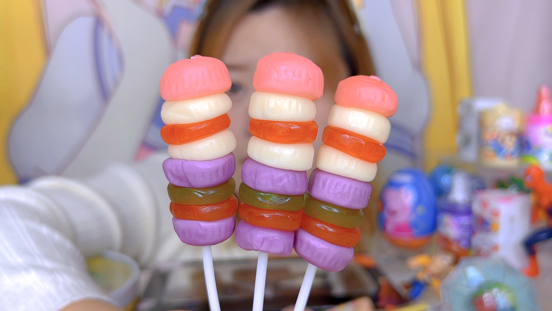 网红马卡龙汉堡串串糖,qq弹弹好滋味