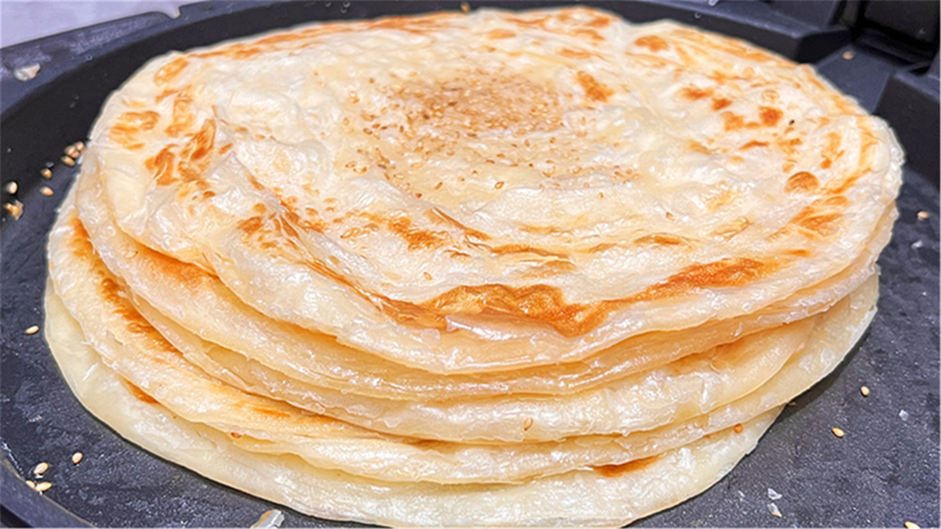 家常饼这样做最简单，不烫面，不发面，1分钟1张，比买的还好吃