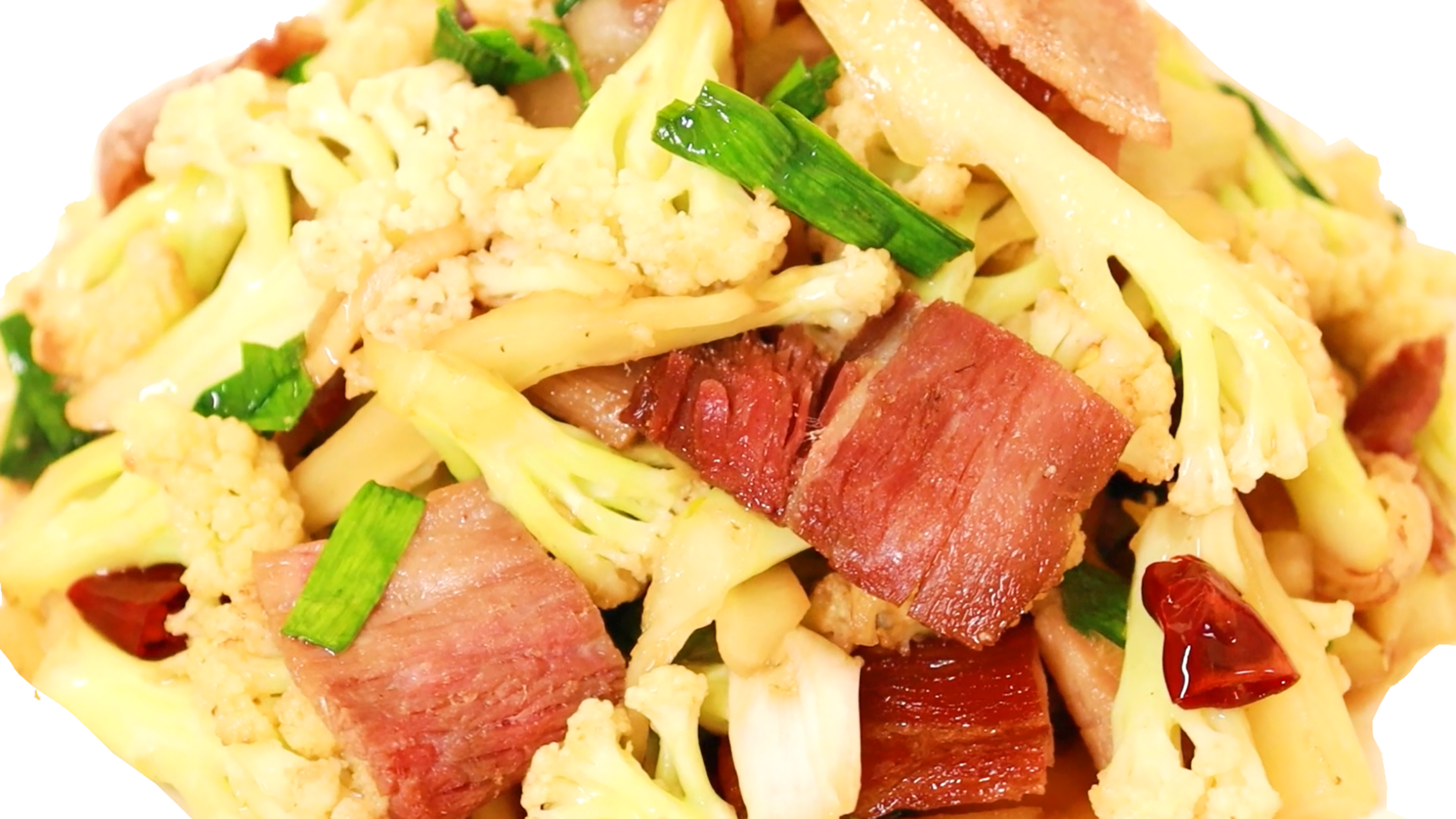 川菜馆招牌“腊肉炒花菜”,腊肉不咸花菜脆嫩的诀窍,一看就会