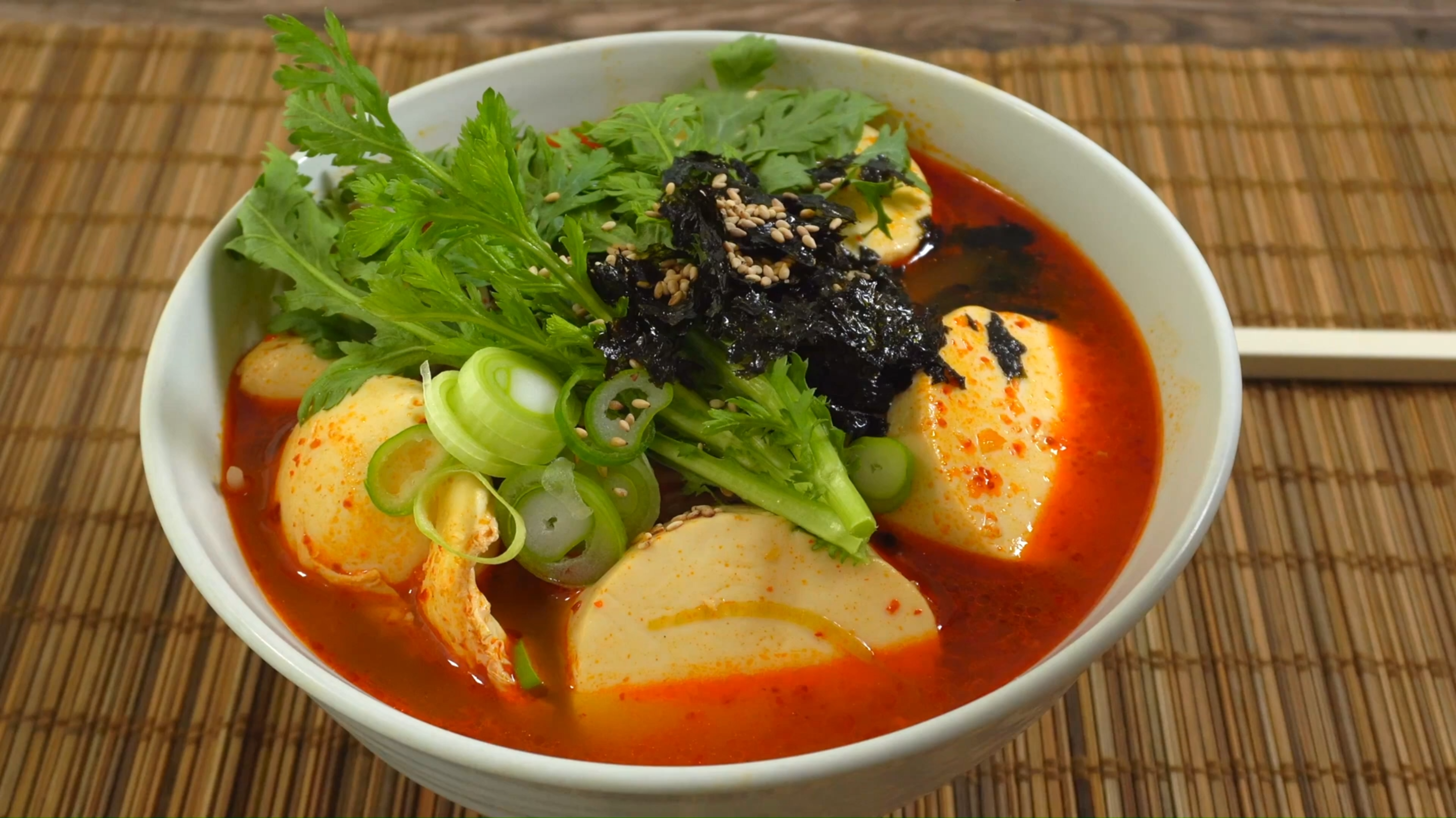 韩式麻辣软豆腐面