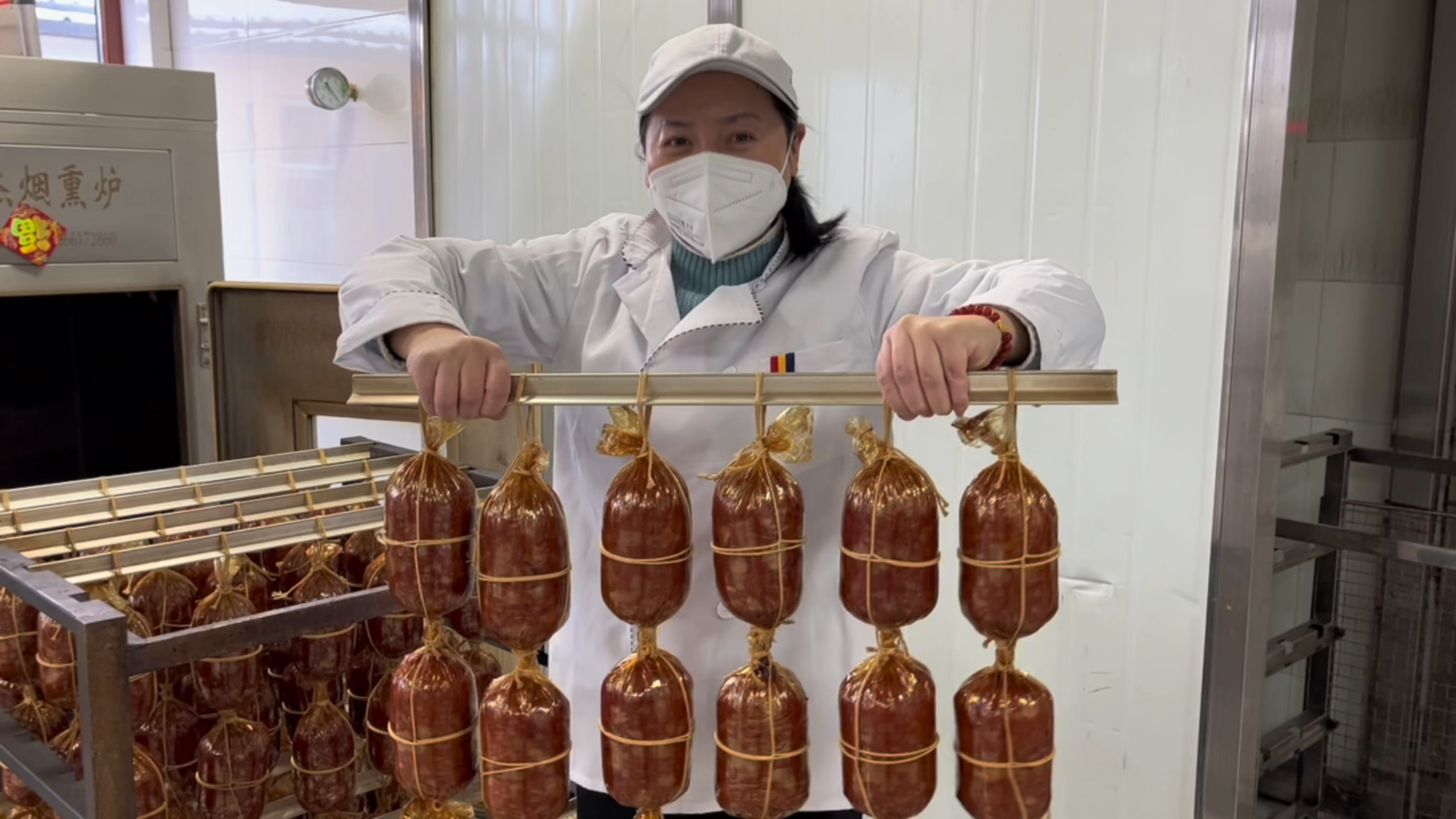 工厂实拍,翠花买肉加工纯肉大火腿,敢让你看的工厂才放心