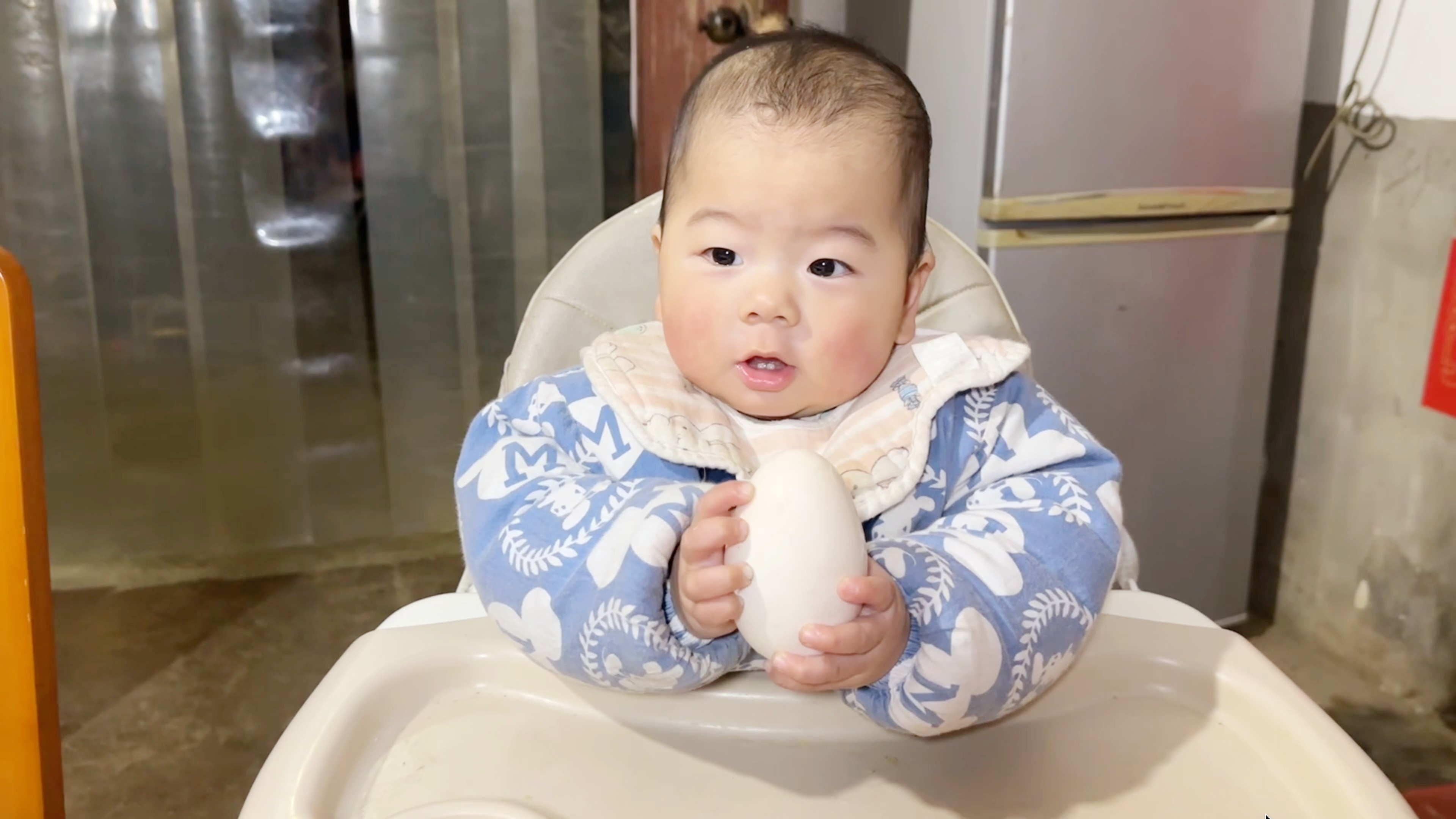 静静家鹅开春下蛋了,婆婆煮6枚鹅蛋,二宝的举动让人捏了一把汗