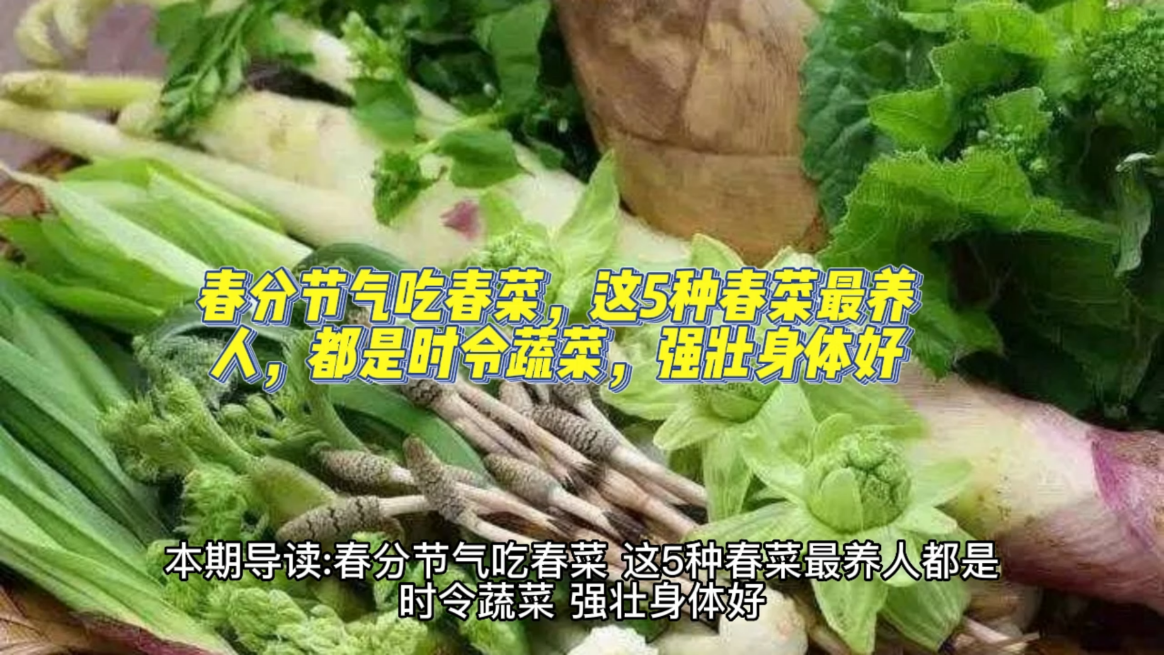 春分节气吃春菜,这5种春菜最养人,都是时令蔬菜,强壮身体好