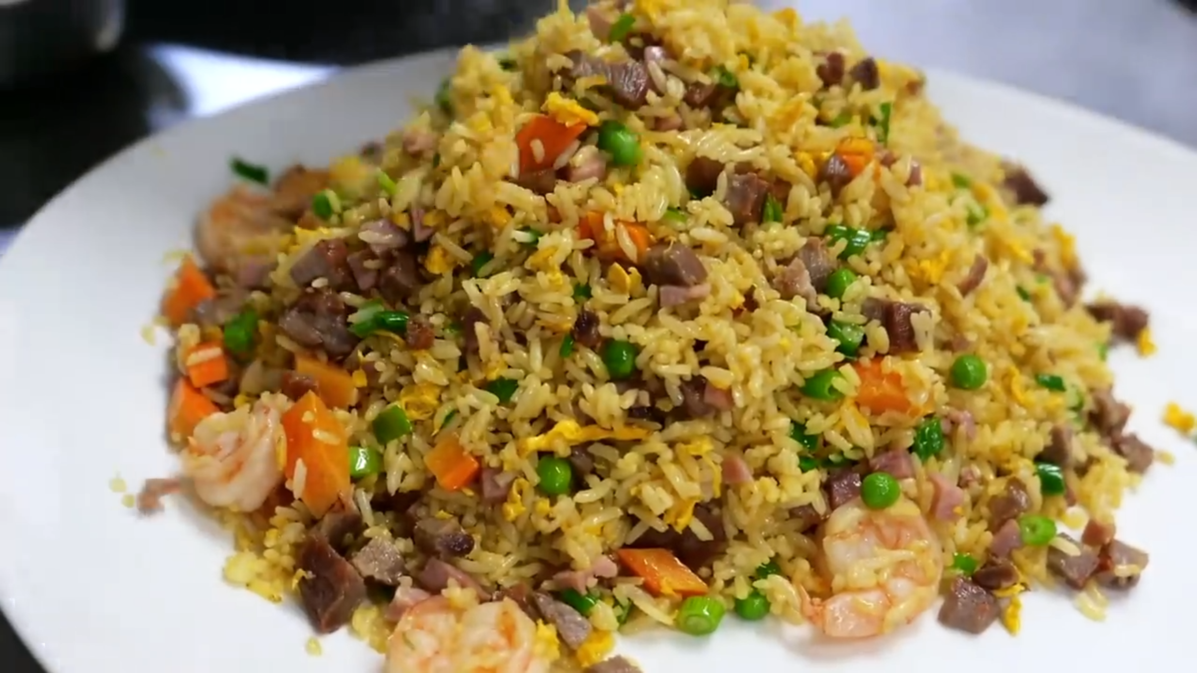 美食 - 虾炒饭 腰果鸡丁海鲜