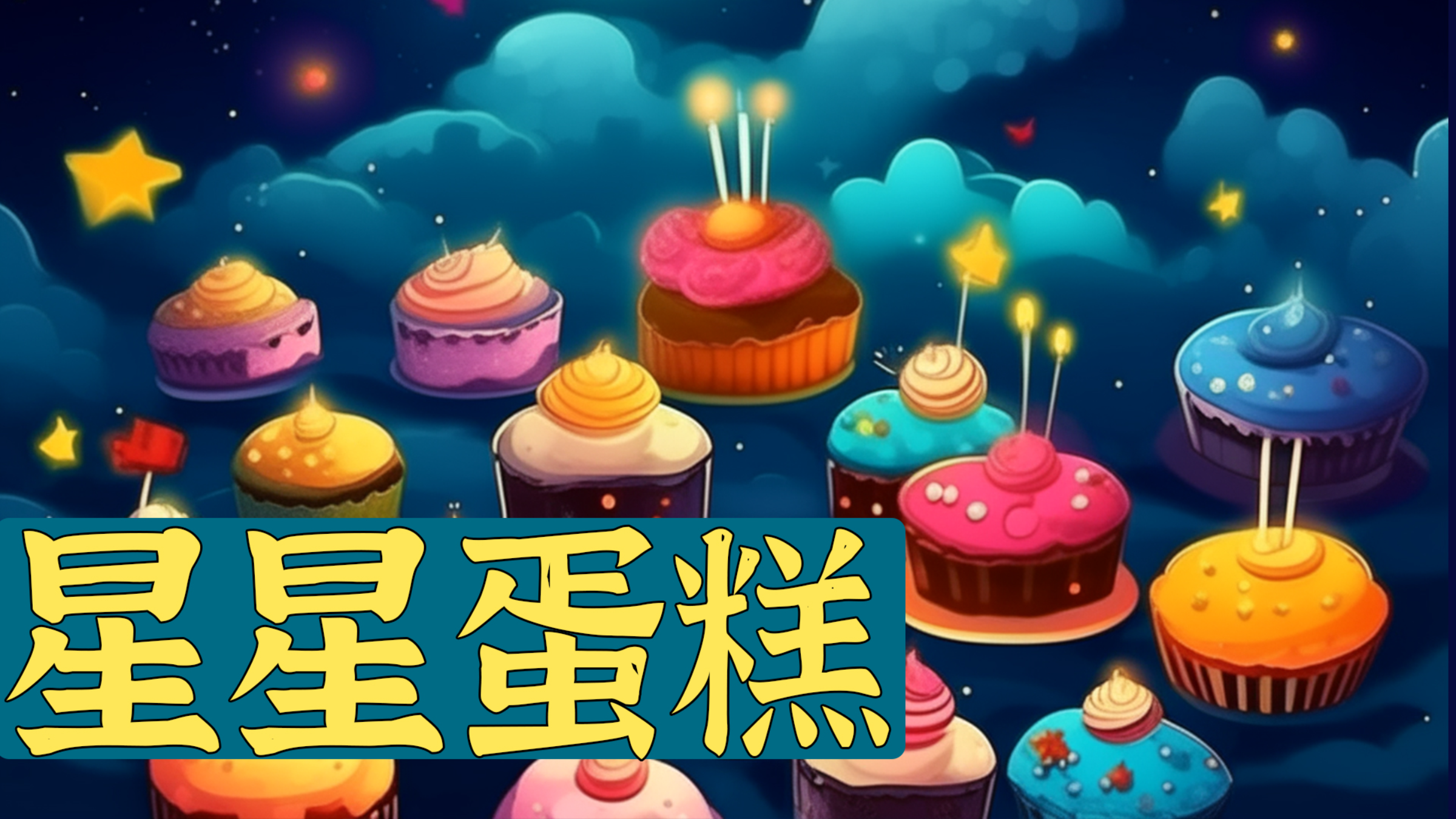 儿童绘本动画:小鸟把星星看成了蛋糕,想飞上天空把星星吃掉