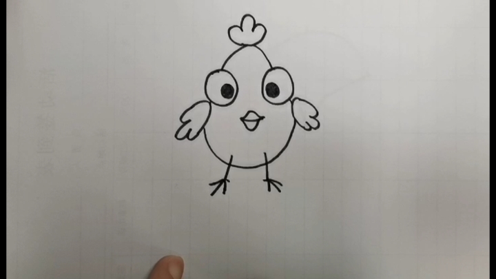 儿童简笔画～超简单画小鸡